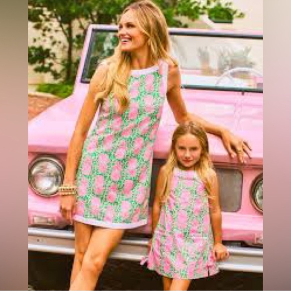 NWT Lilly Pulitzer Eleanora Shift Romper - Fauna Green Party Like A Pineapple - Picture 5 of 8